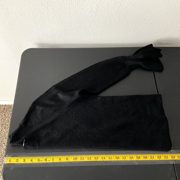 H&M Top Women‎ S Shimmer Black Bell Sleeve Mock Neck Knit Whimsigoth Dark Goth - Picture 11 of 14